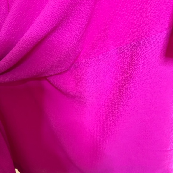 Gibson Fuchsia Tie Front Top Blouse NWT SZ XS - Picture 9 of 10